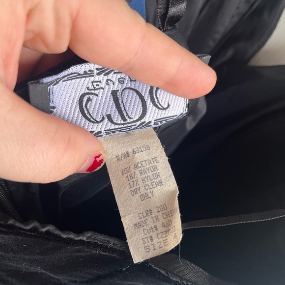 NWT CDC Evening Wear Vintage Formal Floor Length Velvet Choker Rhinestone Gown-4 - Picture 6 of 6